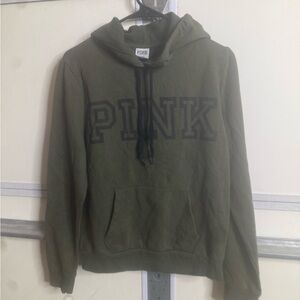 PINK Victoria's Secret Men's Hoodie in Olive